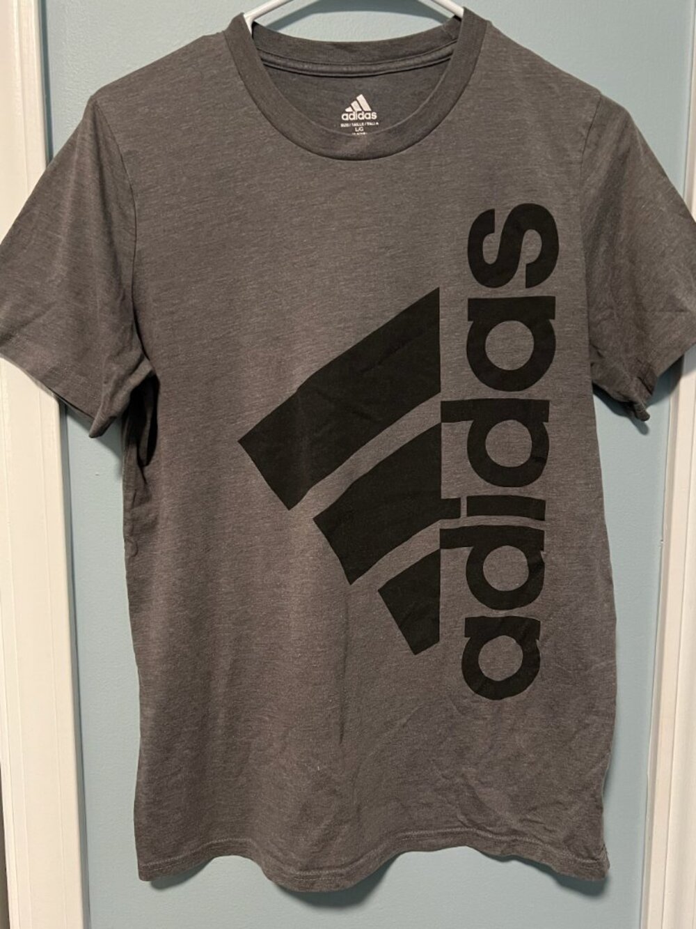Gray Adidas Logo Golf T-Shirt Boy's Large 14/16
